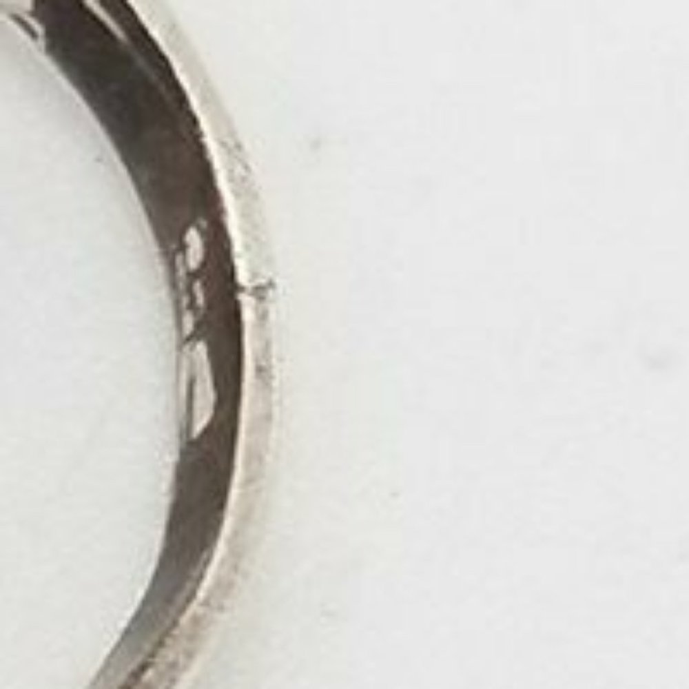925 Sterling Silver Ring Size 4.75-5 large sphere orb - Picture 4 of 4